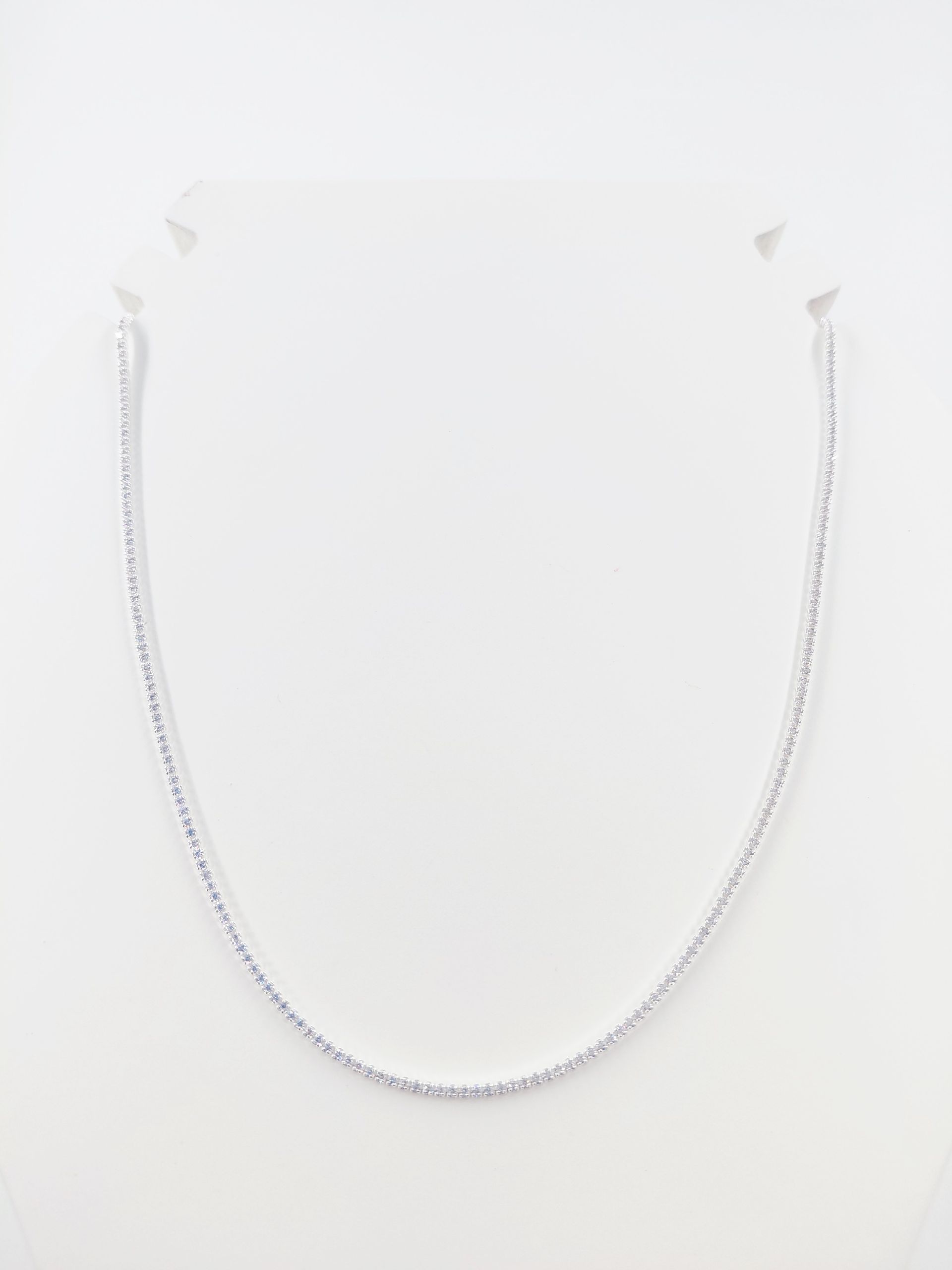 Collar Gargantilla Tenis sin fin Blanco 50cm