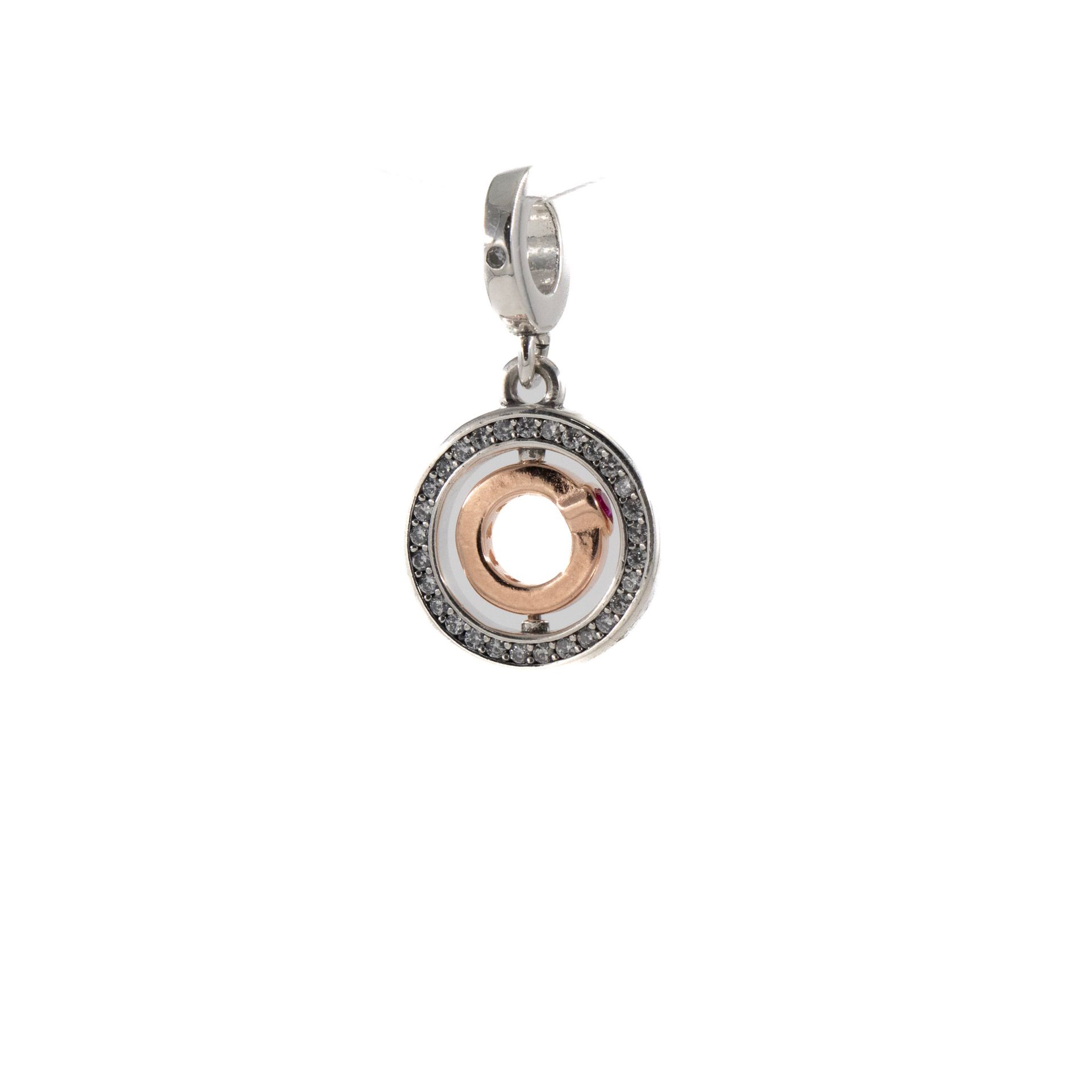 Dije Pasante Charms Compromiso Rose Rojo para Pulsera Pand