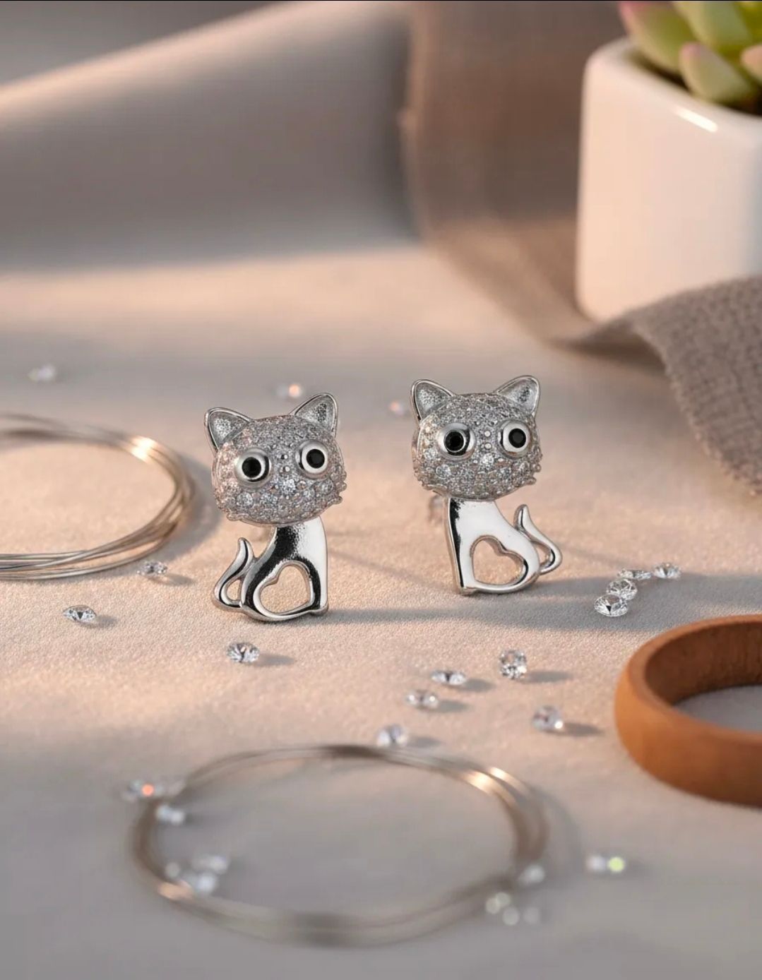 Aro Pasante Gato Cubic Hermoso