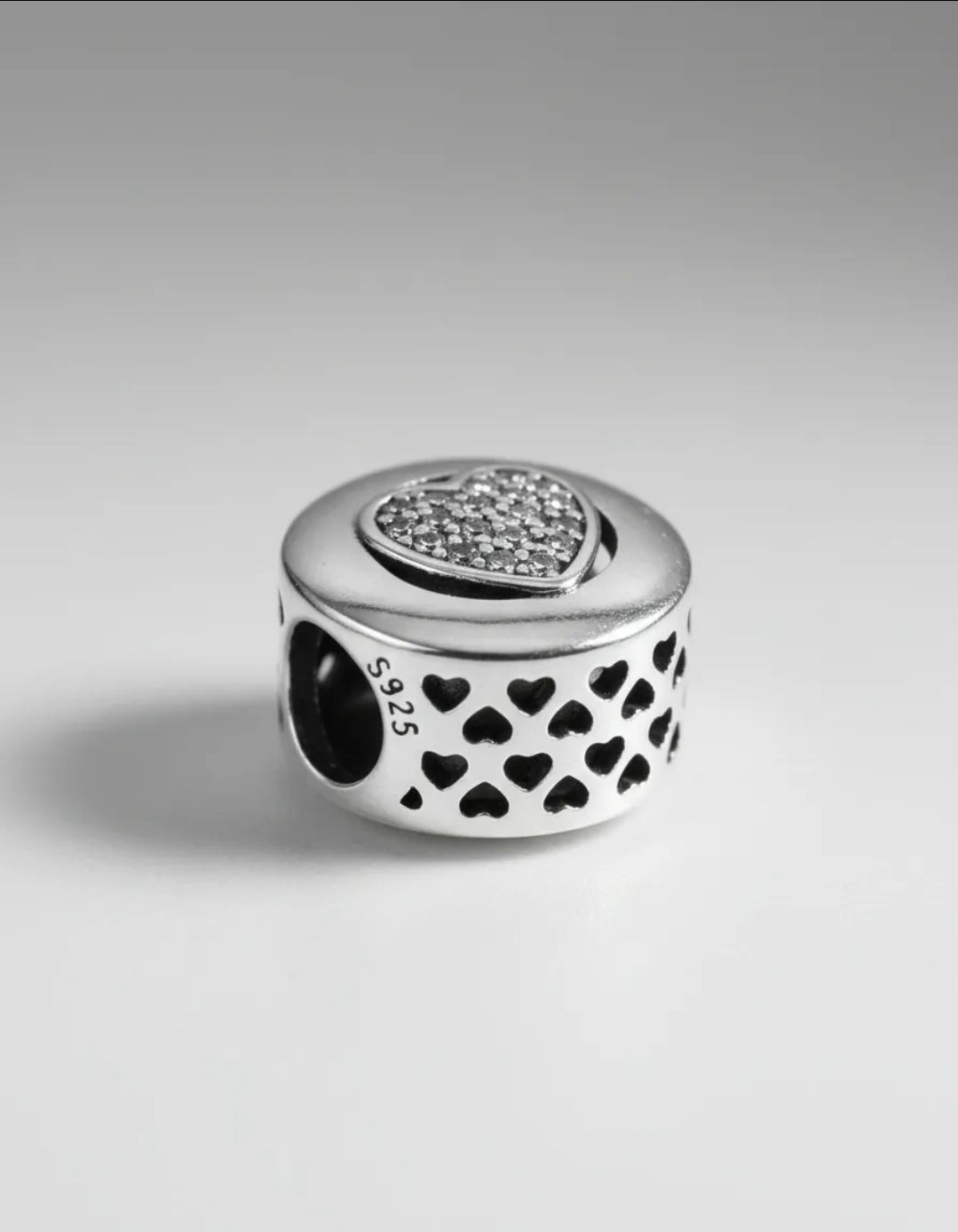 Dije Pasante Charms Corazón Micro Pave para Pulsera