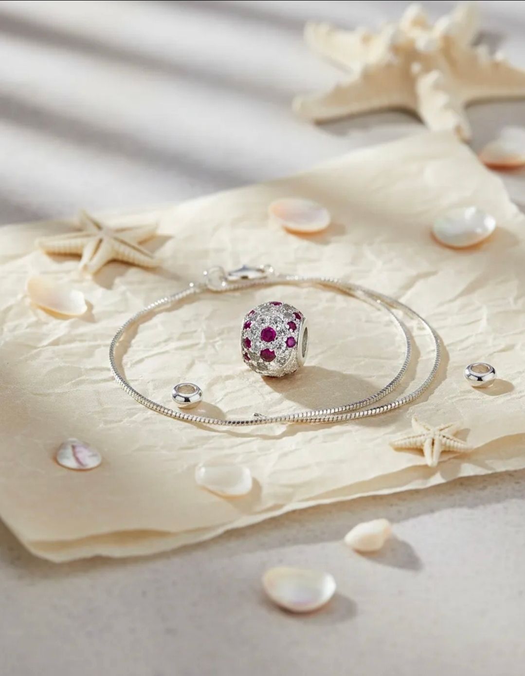 Dije Pasante Charms Micro Pave Estrella de Mar para Pulsera