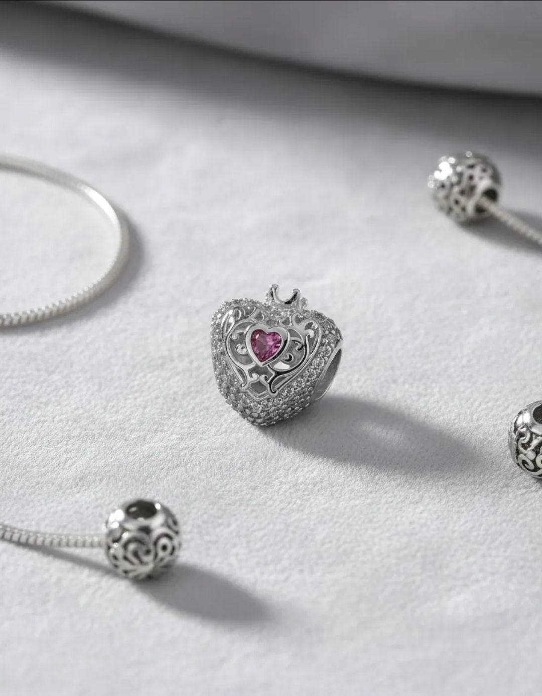 Dije Pasante Charms Corazón Pandora para Pulsera