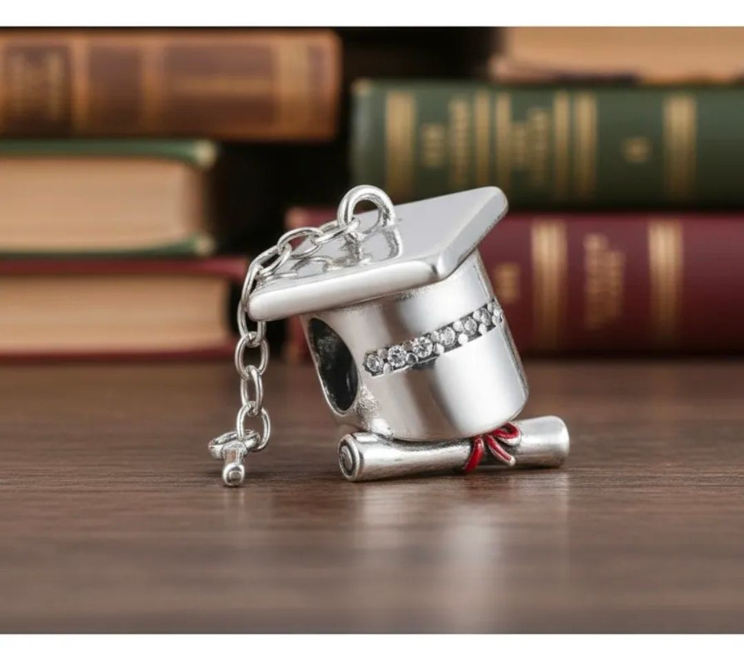 Dije Pasante Charms Birrete Egresados Graduaciones para Pulsera