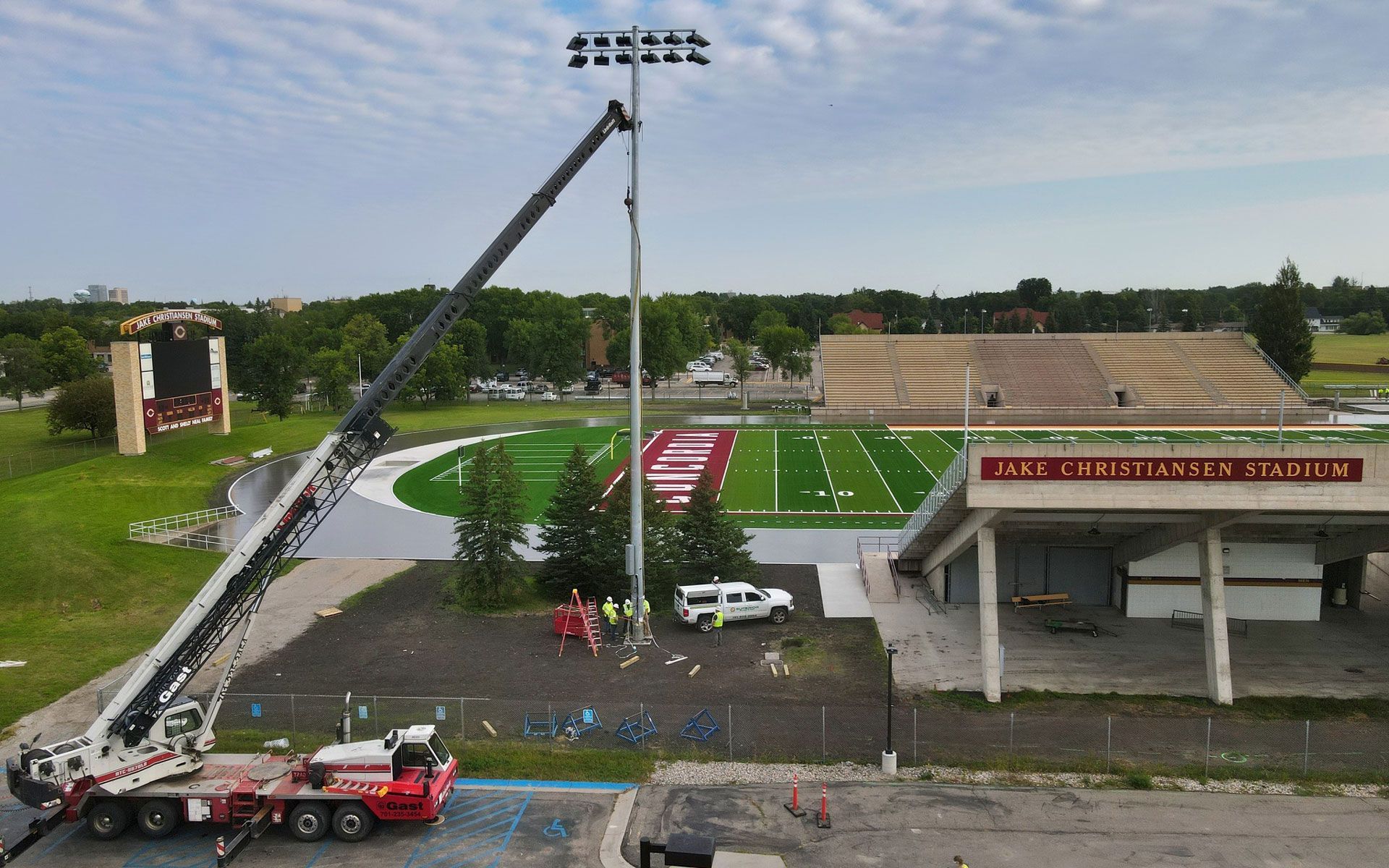 Outdoor sports Complex lighting installation