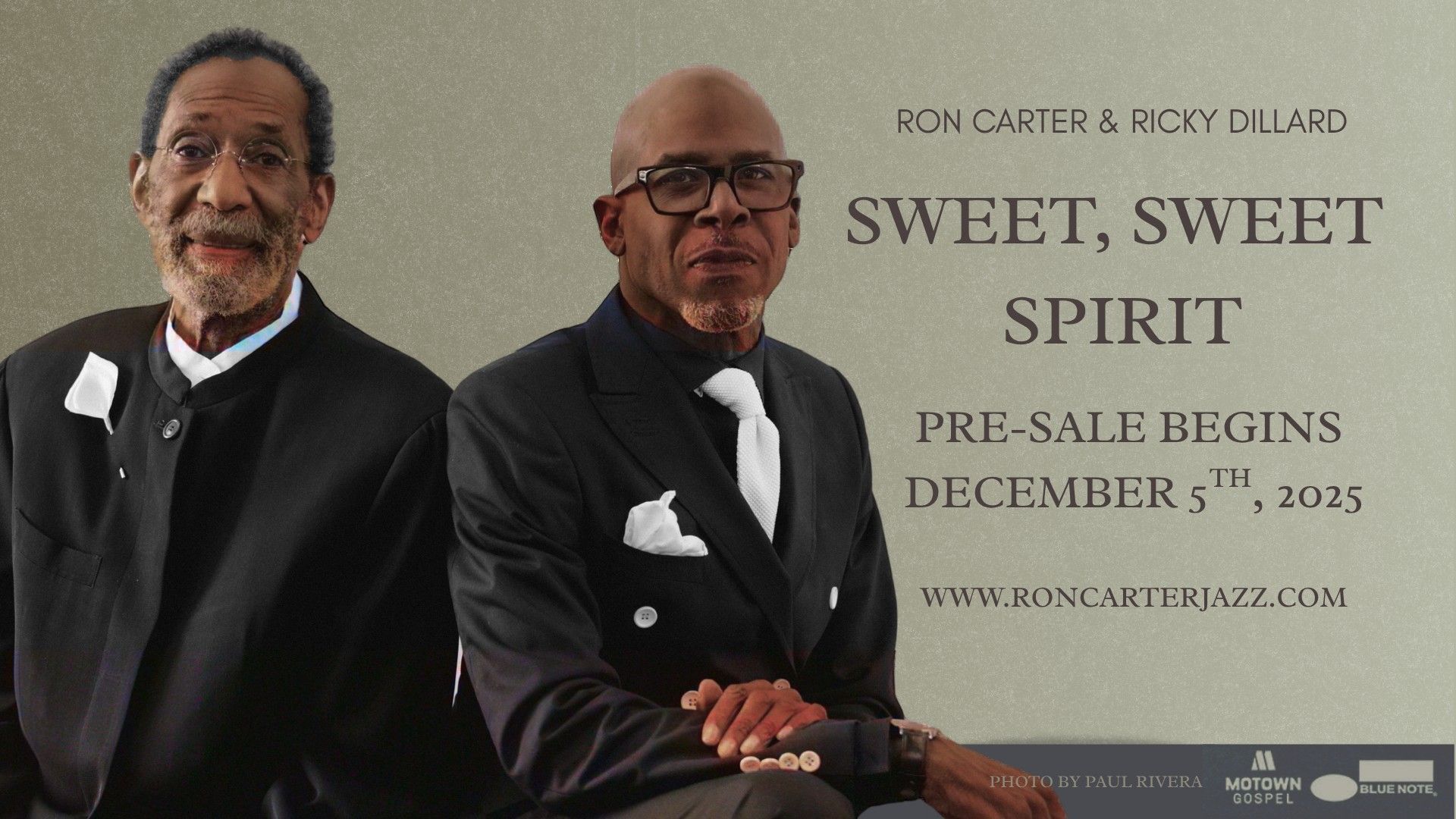 Promotional poster: Ron Carter & Ricky Dillard.