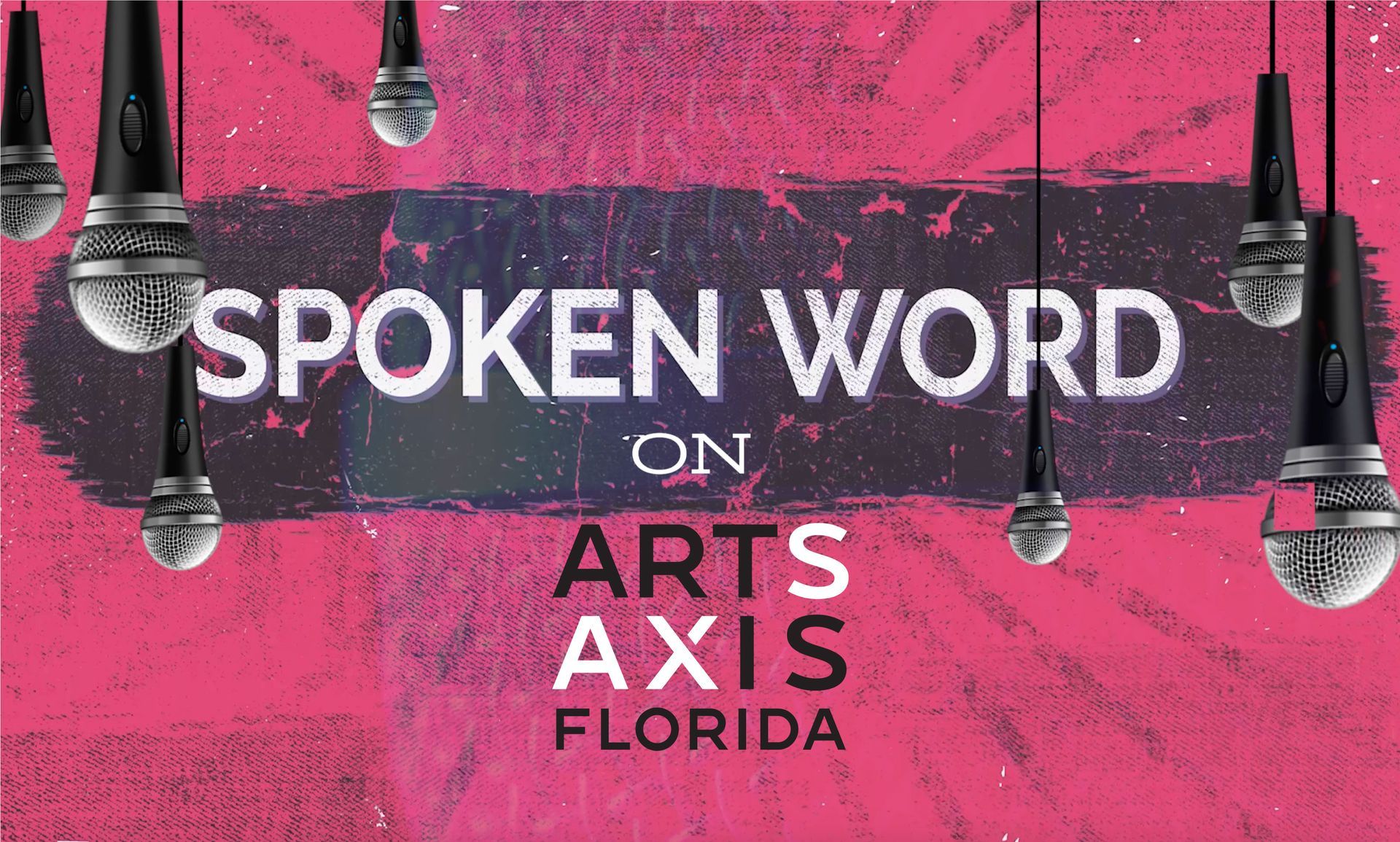 a poster for spoken word on arts axis florida