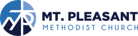 The logo for mt. pleasant methodist church with a cross