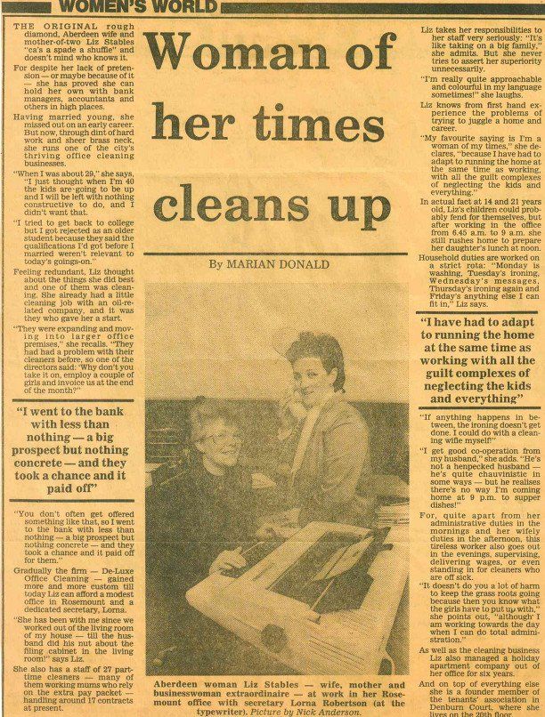 Women's World Newspaper  article