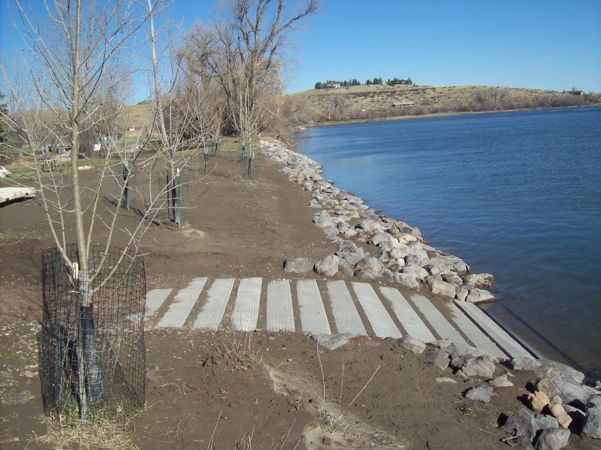 River bank project beside the sea — trucking services in Great Falls, MT