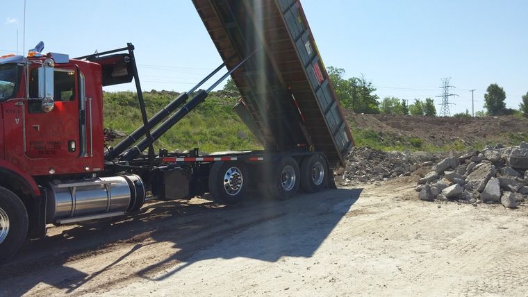 Dumping concrete blacktop disposal