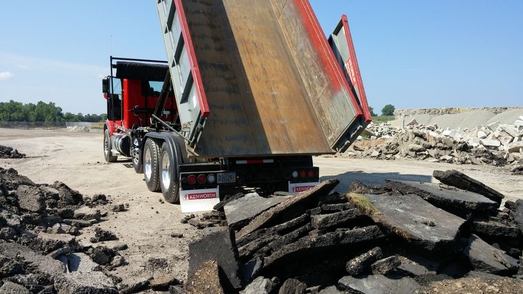Concrete Removal Truck Dumping