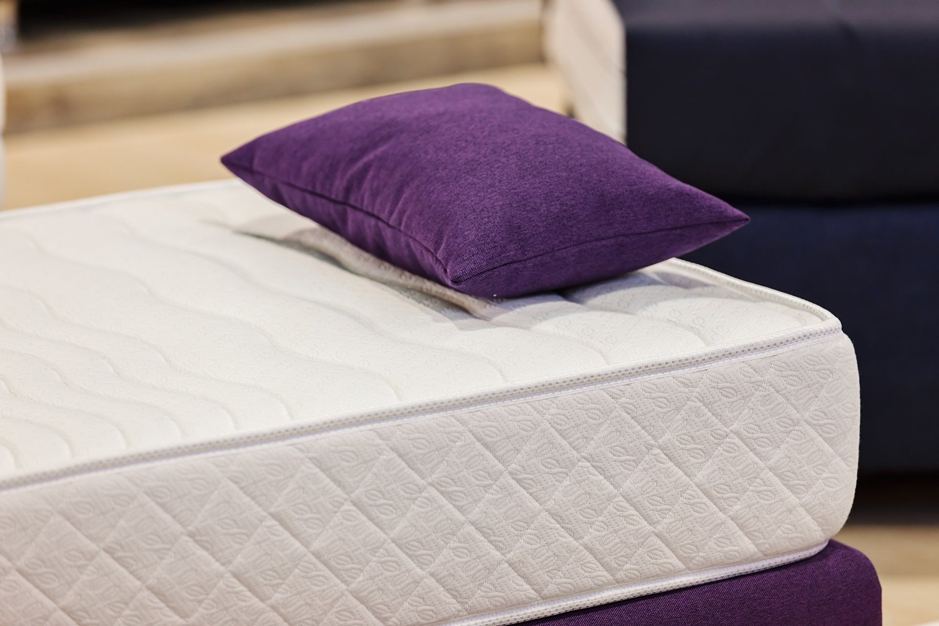 Patterned White Mattress with a Pillow — Danville, KY — Mattresses & More