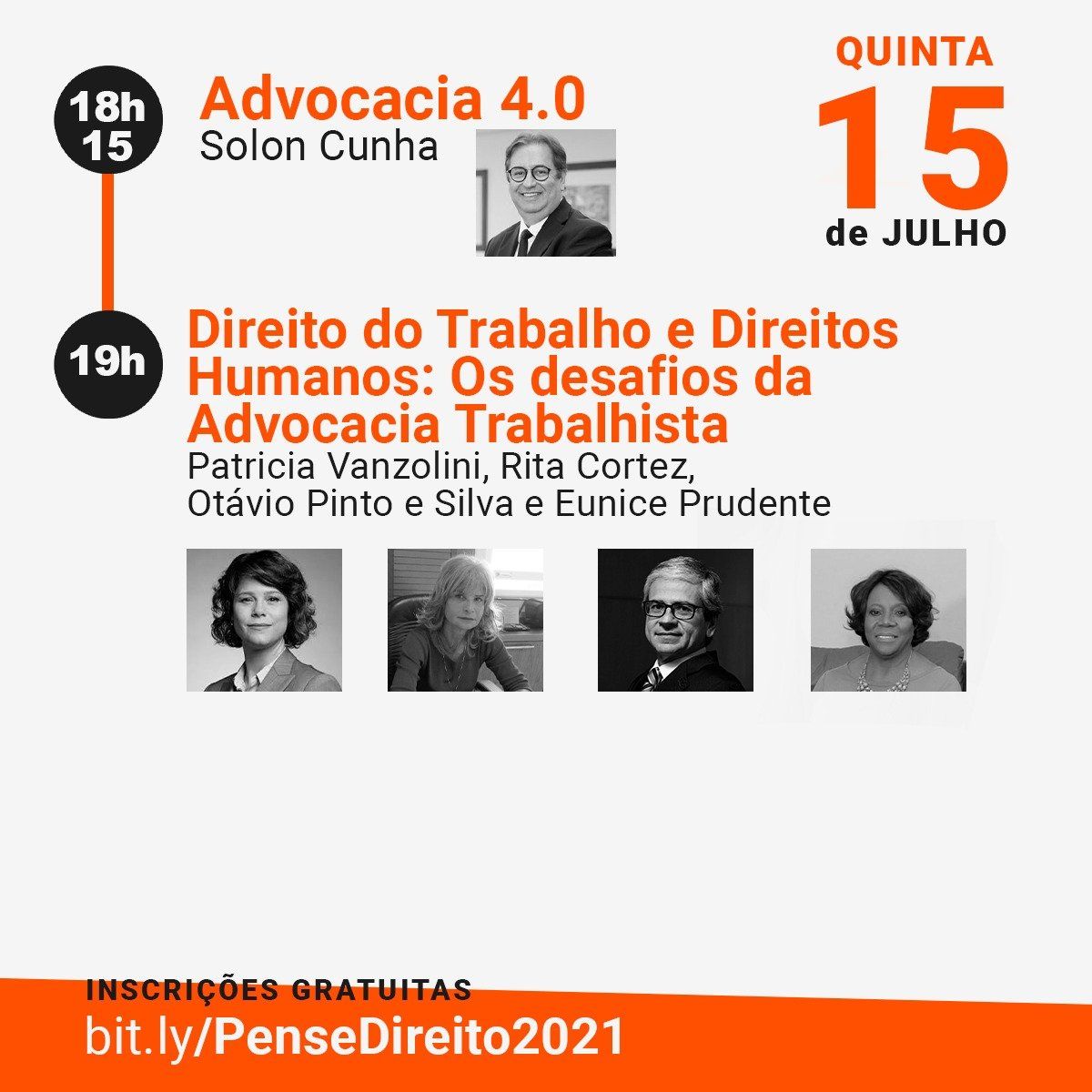 Um pôster para um evento chamado advocacia 4.0
