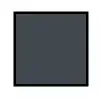 Un cuadrado negro con un marco negro sobre un fondo blanco.