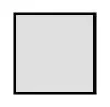 Un cuadrado con un marco negro sobre fondo blanco.