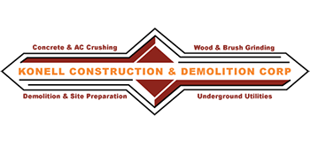 A logo for konell construction and demolition corp