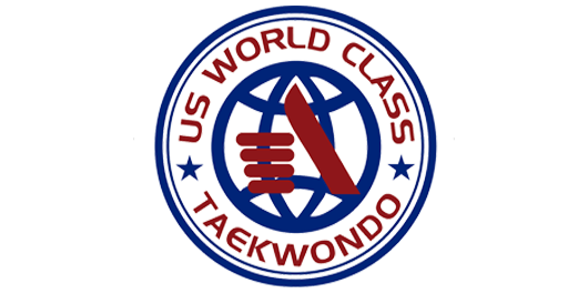 Us world class taekwondo logo on a white background