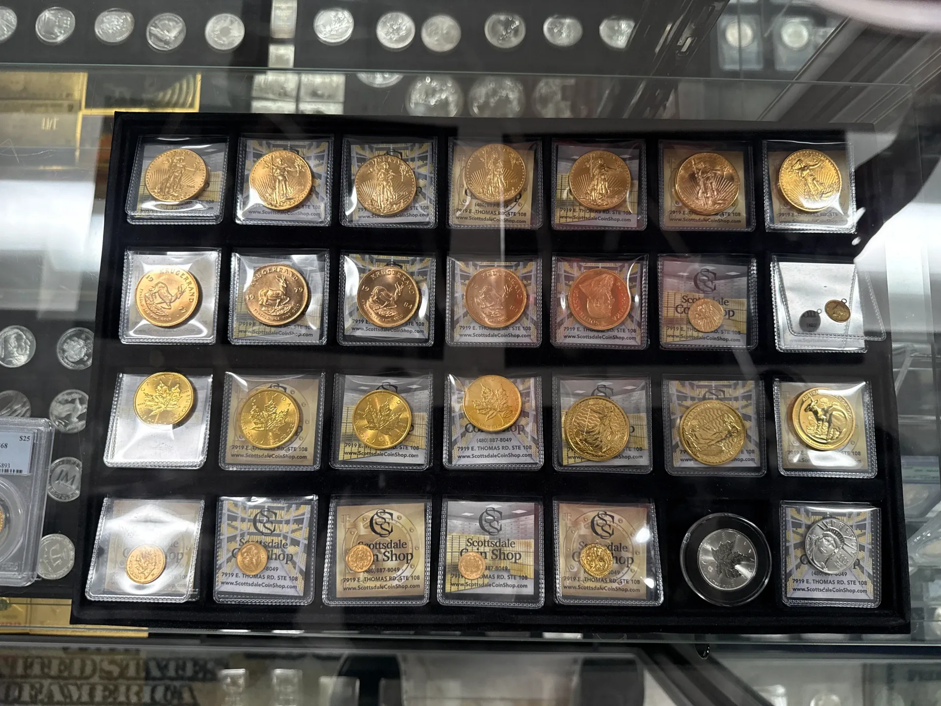 Scottsdale Coin Shop Scottsdale AZ rare coin collection display