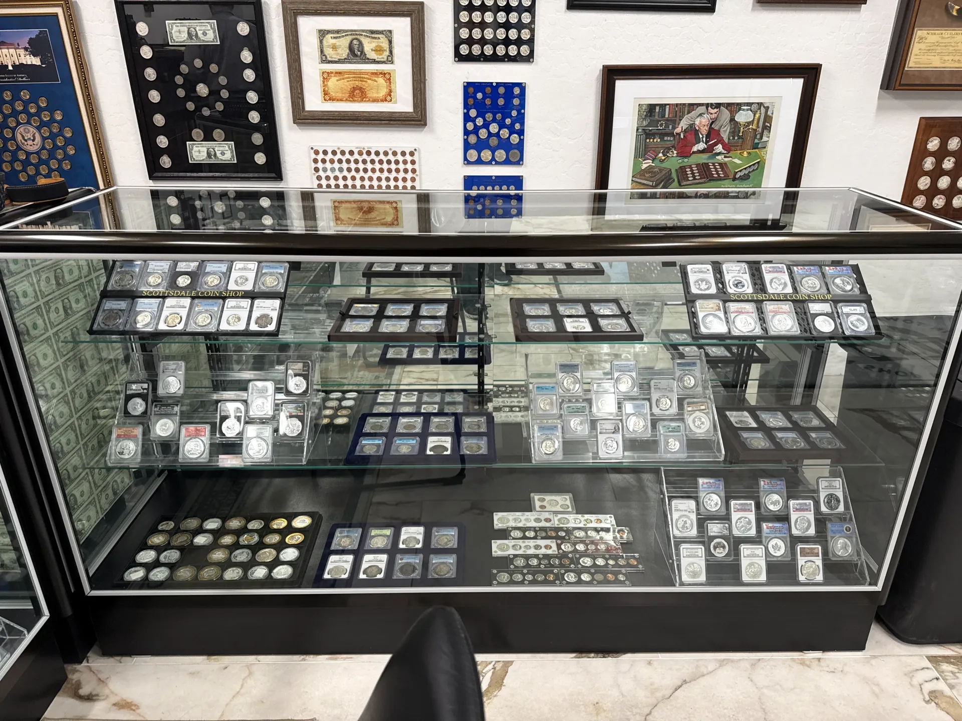 Coin collection at Scottsdale Coin Shop Scottsdale AZ