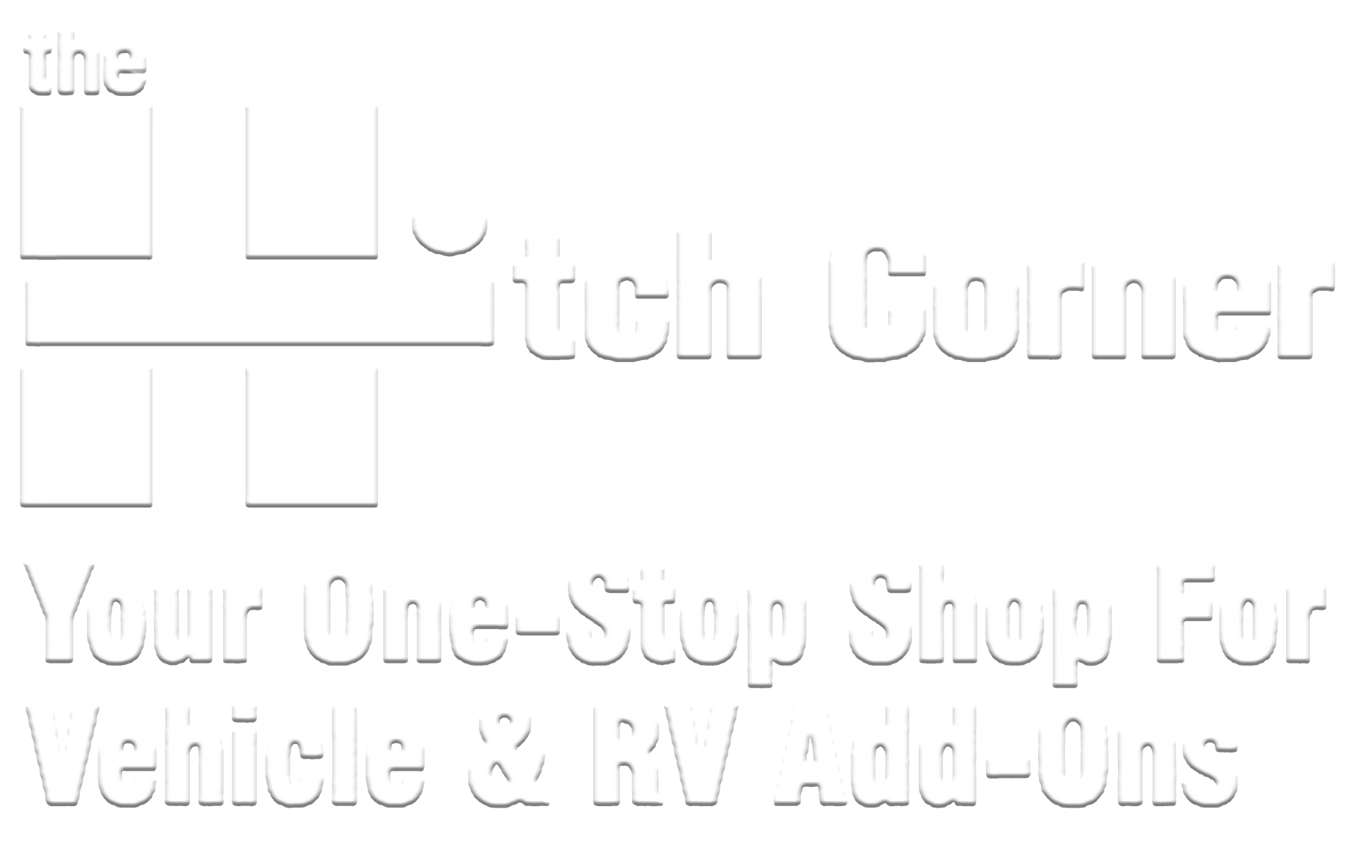 The logo for the itch corner is a one-stop shop for vehicle and rv add-ons.