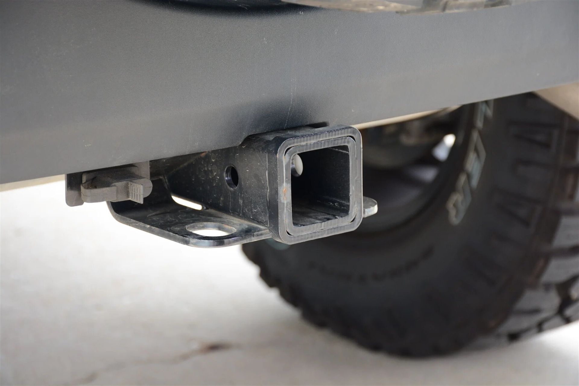 A close up of a hitch on the back of a truck Littleton Colorado Preventing Trailer Hitch Corrosion