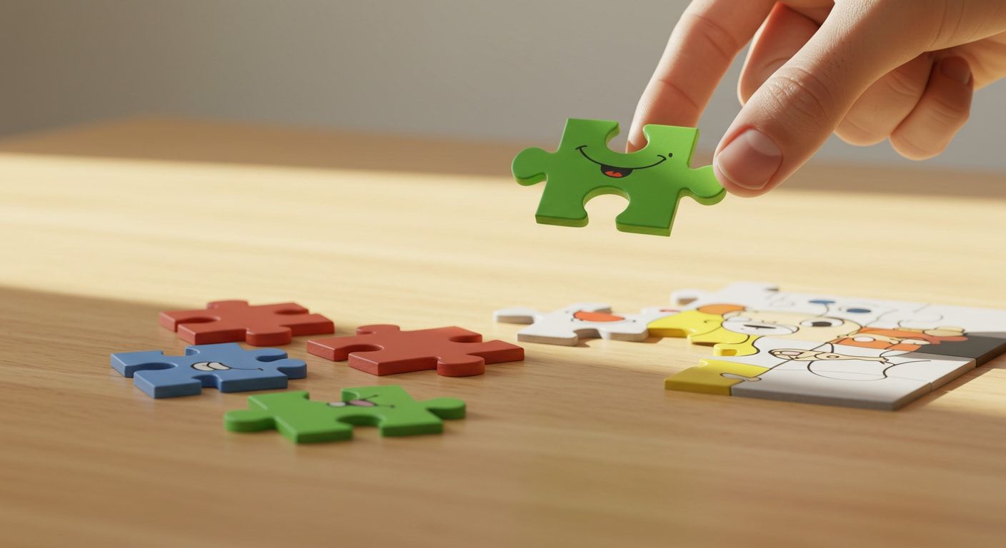 A close-up of puzzle pieces, each representing a different startup problem