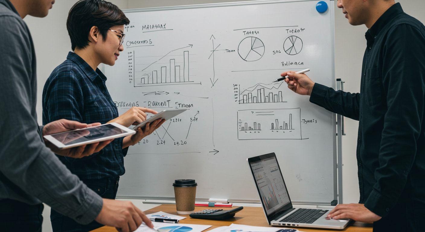 An image that shows an effective financial reporting process between managers