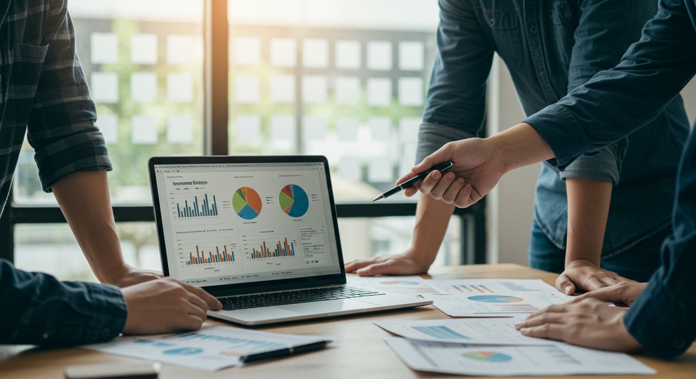 A startup team is demonstrating financial reporting best practices by communicating reports clearly