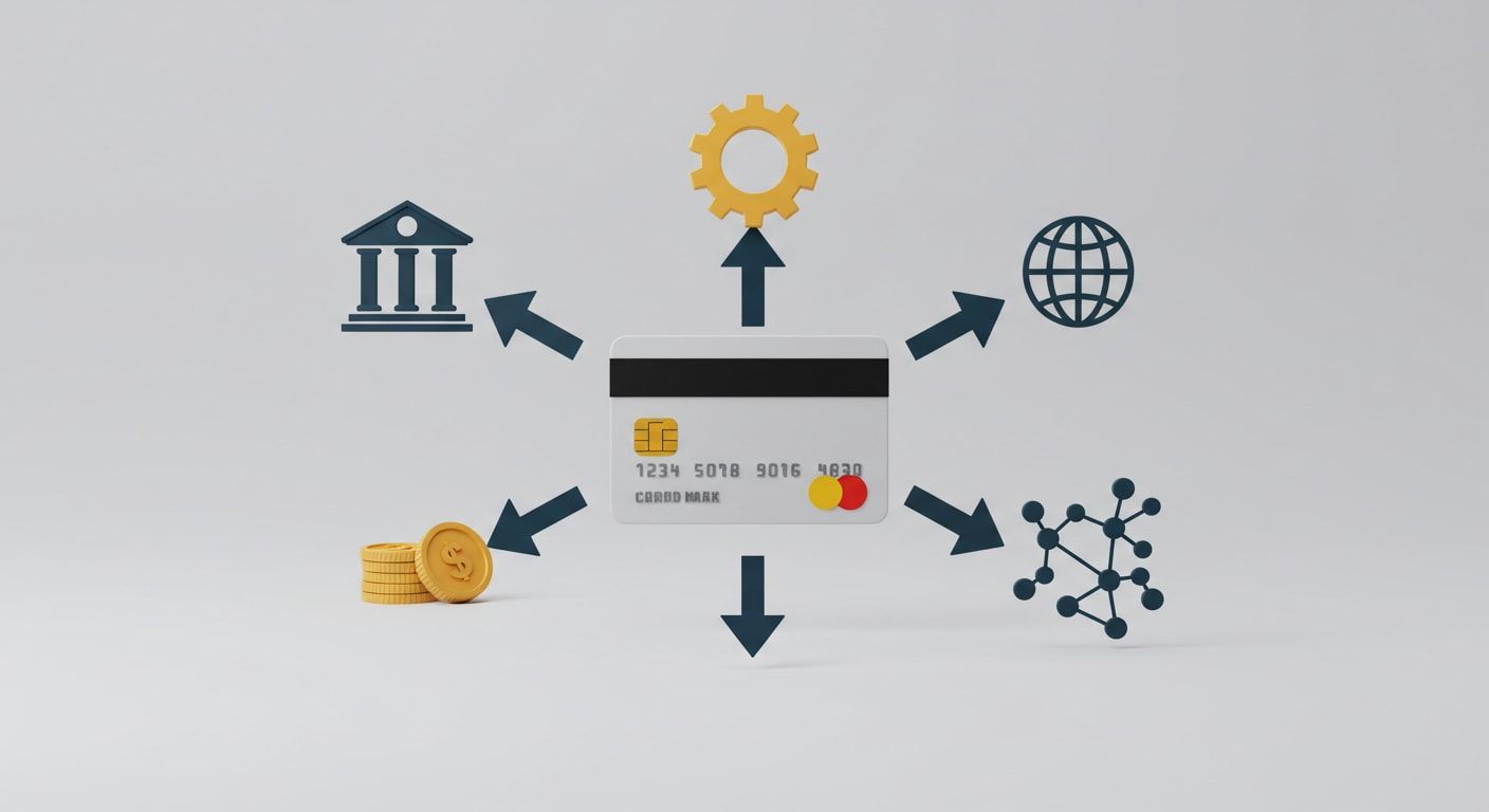An image that shows the different components that make up credit card processing fees