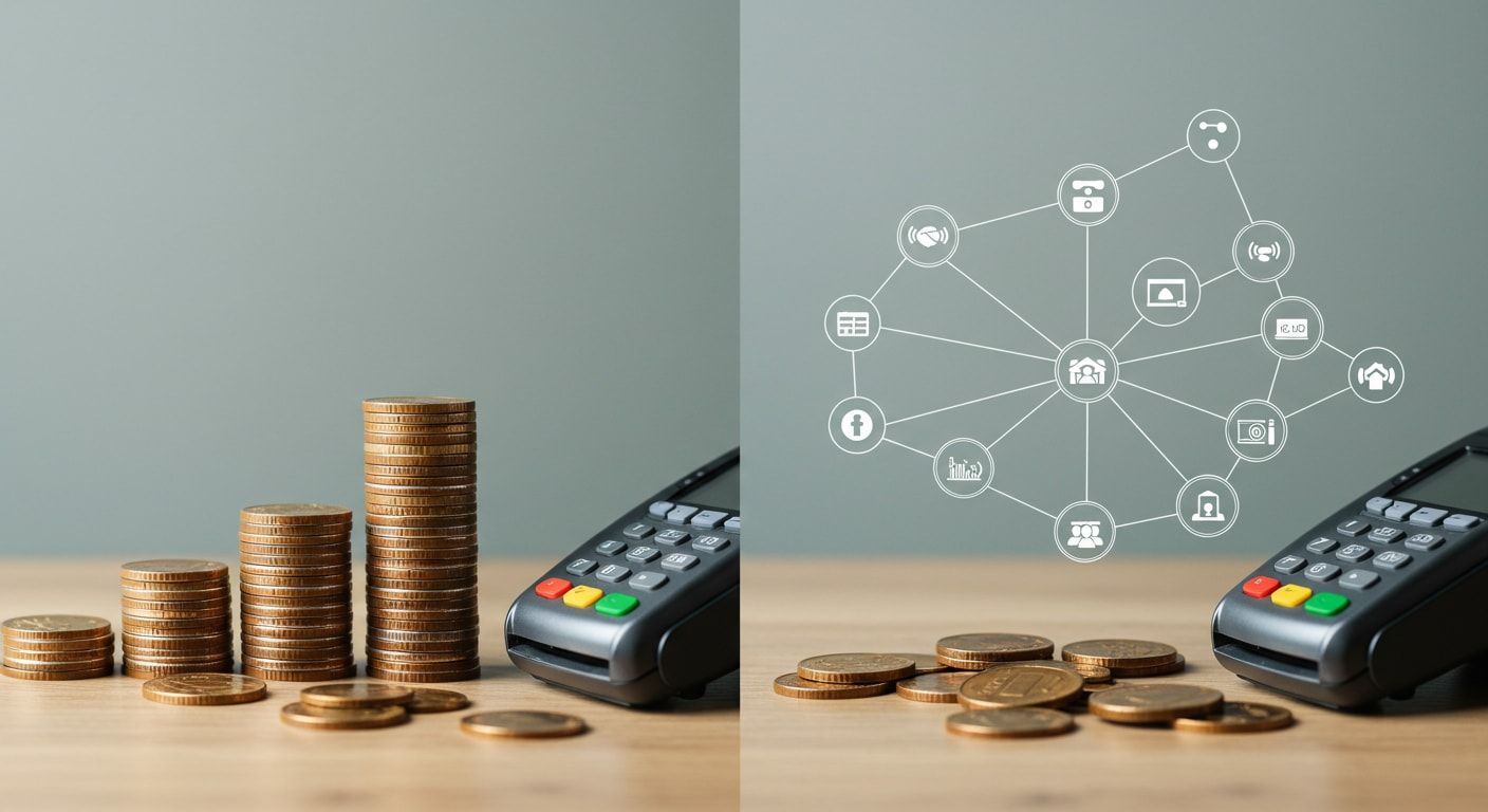 An image showing the cost differences between tiered pricing and interchange-plus pricing