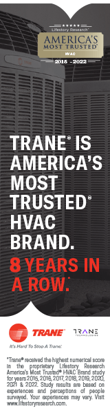 Trane is America's Most Trusted HVAC brand vertical banner