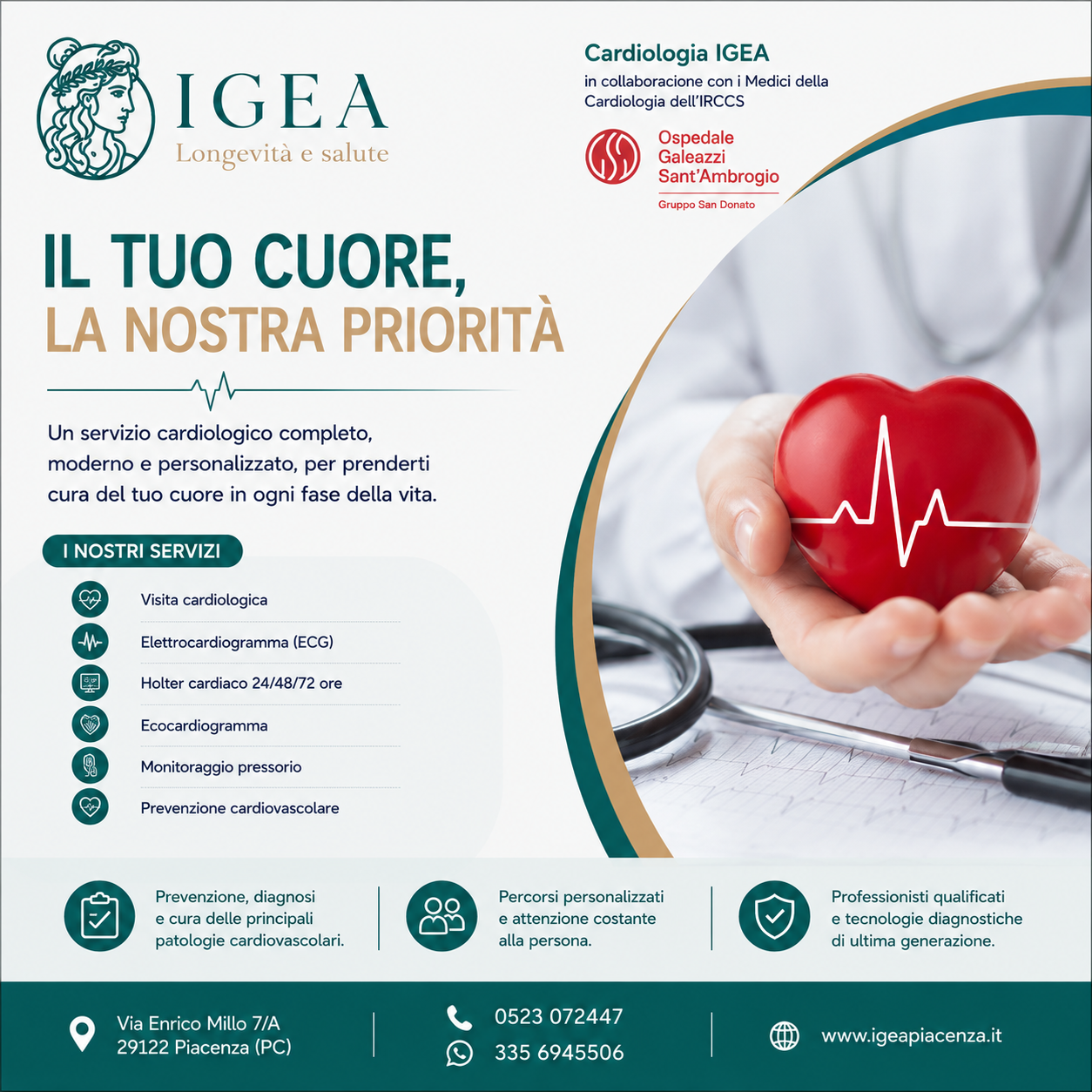 Servizio di Cardiologia Poliambulatorio IGEA Piacenza Servizio di Cardiologia Poliambulatorio IGEA Piacenza