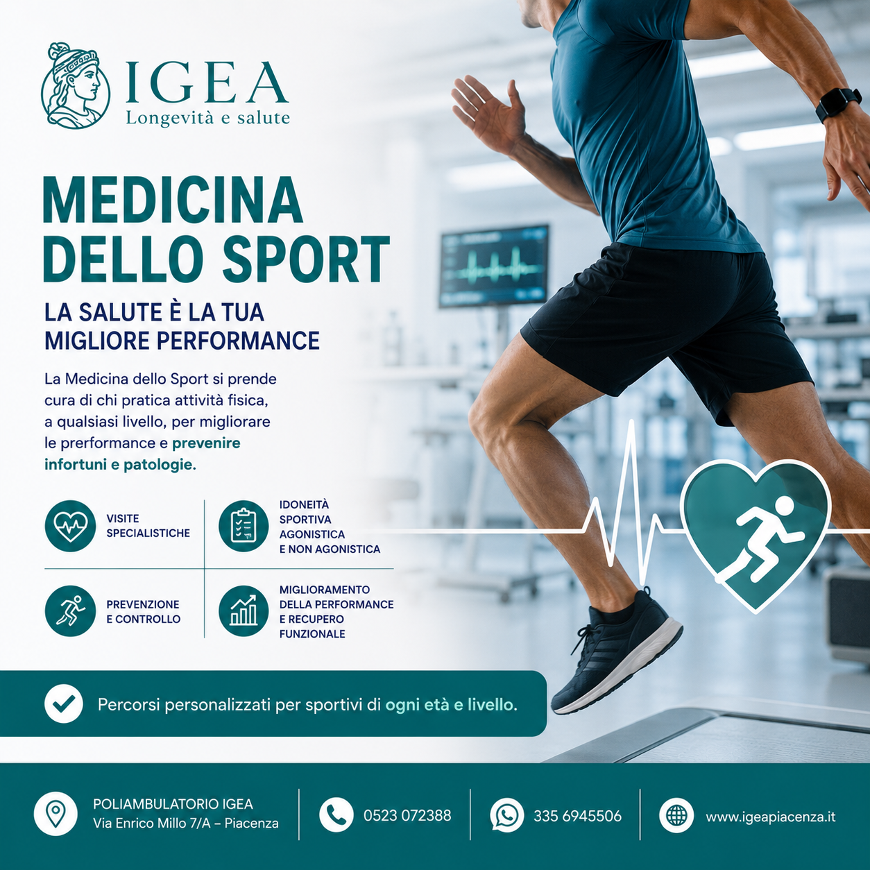Servizio di Cardiologia Poliambulatorio IGEA Piacenza Servizio di Medicina dello Sport Poliambulatorio IGEA Piacenza