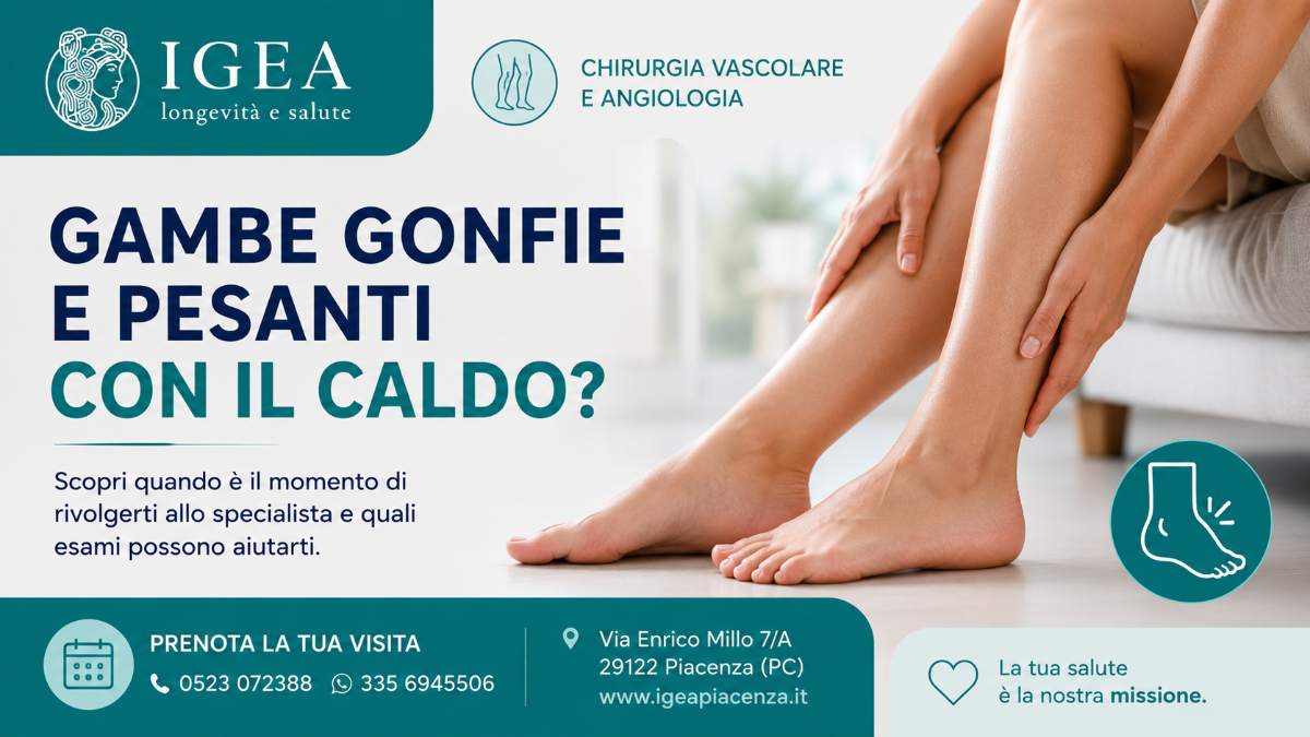 Gambe gonfie e pesanti con il caldo: quando è il momento di rivolgersi allo specialista? | Poliambulatorio IGEA  