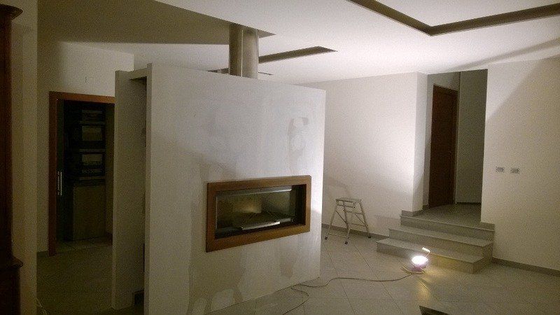 Rivestimento camino in cartongesso