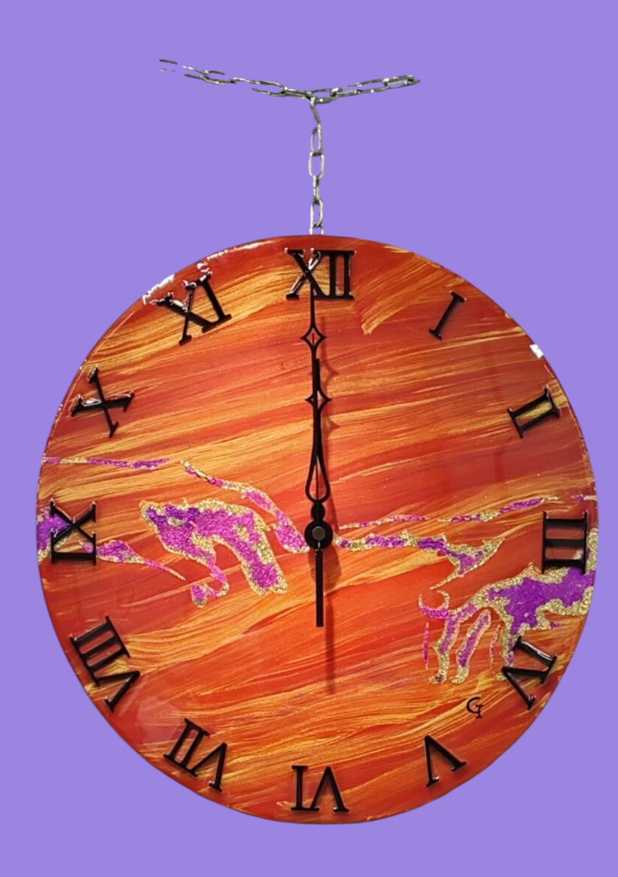 Un orologio con numeri romani