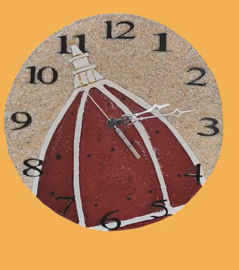 Un orologio con le lancette sui numeri da 1 a 12