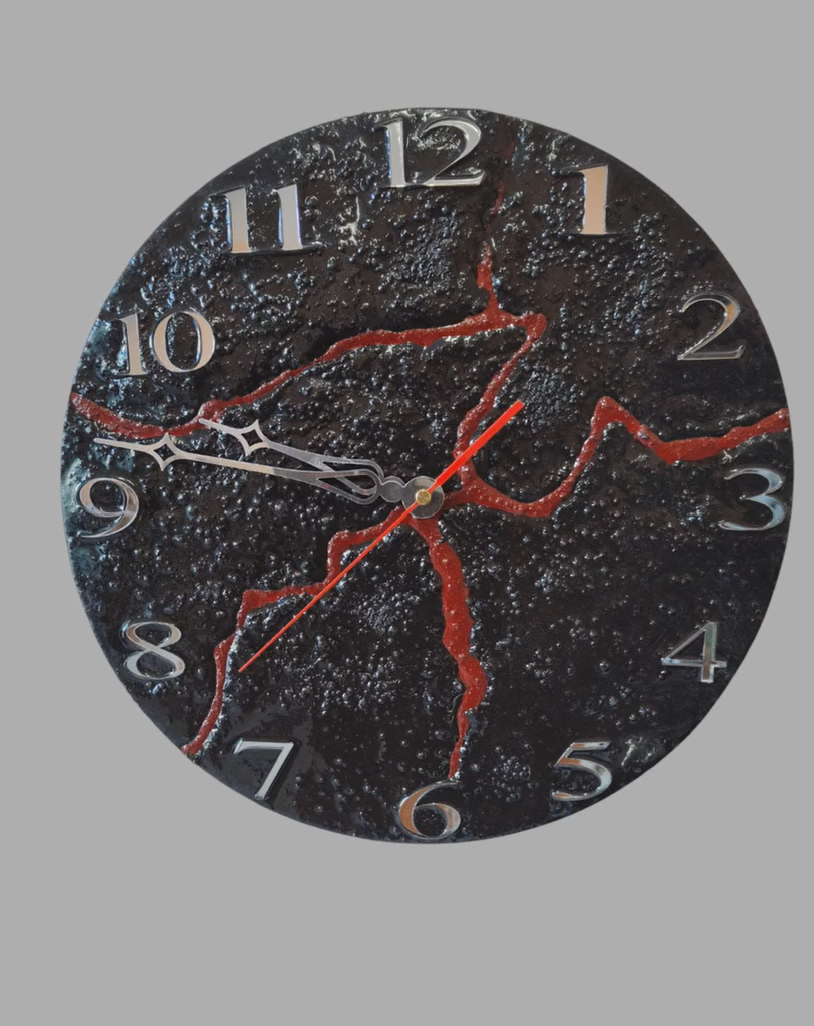 Un orologio con il quadrante rotto segna le 4:20