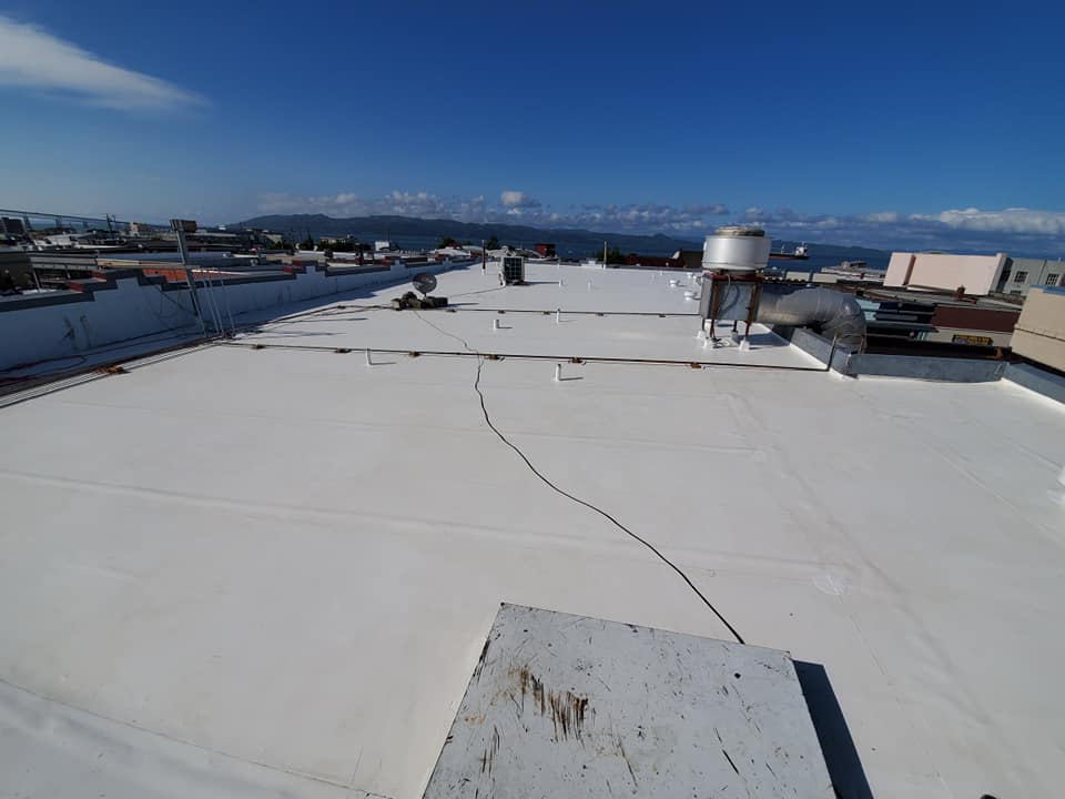 Finished White Coating — Astoria, OR — Northwest Roofing & Construction LLC