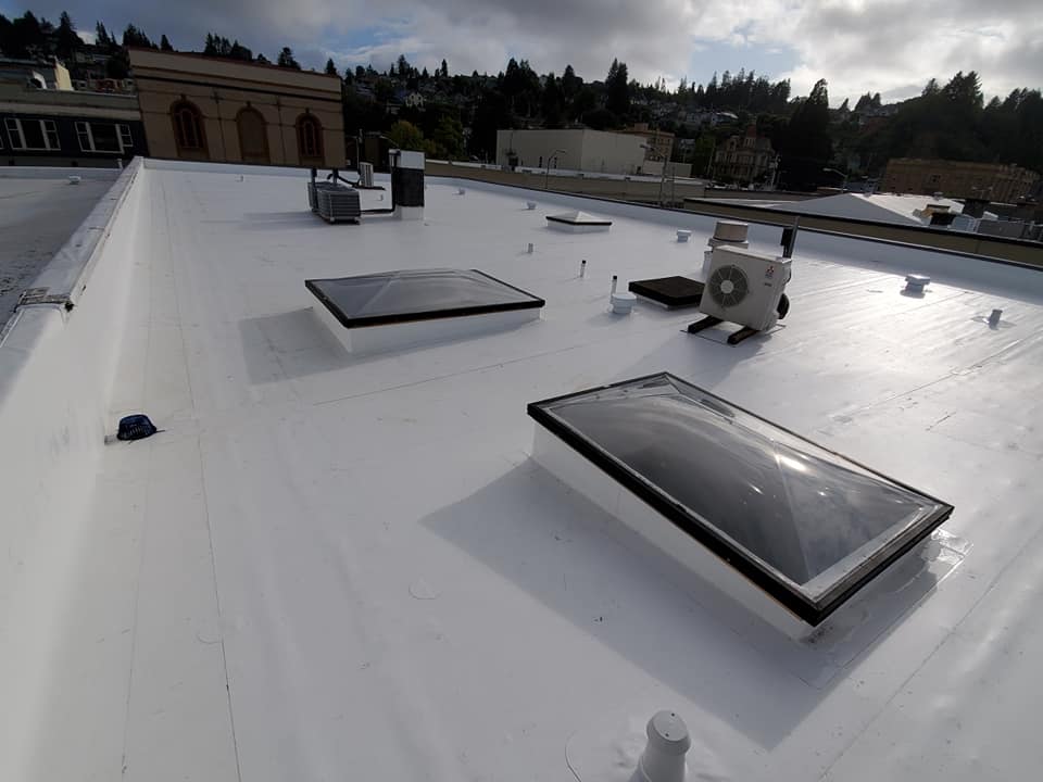 Rooftop with HVAC — Astoria, OR — Northwest Roofing & Construction LLC