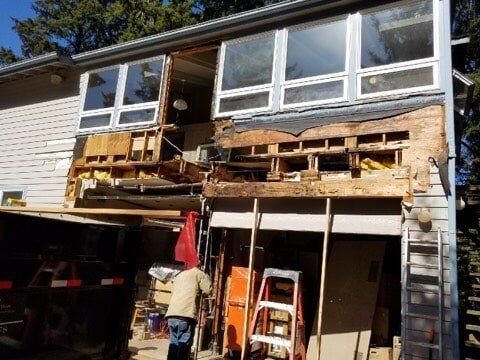 Before Repairing the Side of the House — Astoria, OR — Northwest Roofing & Construction LLC