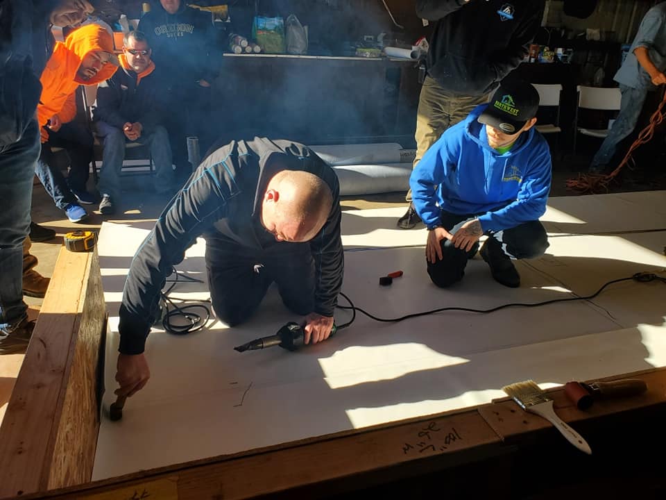 Placing the Rubber Cover — Astoria, OR — Northwest Roofing & Construction LLC