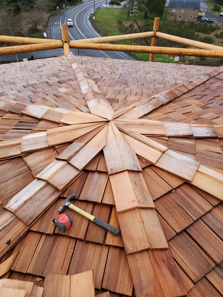 Farther View of Wooden Roof — Astoria, OR — Northwest Roofing & Construction LLC