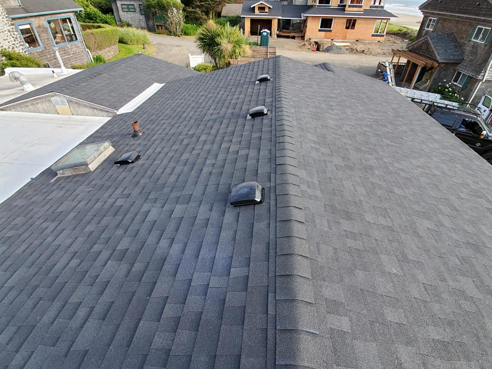 Newly Installed Shingles — Astoria, OR — Northwest Roofing & Construction LLC