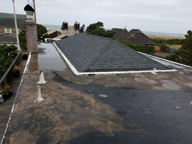 Roof without White Coating — Astoria, OR — Northwest Roofing & Construction LLC