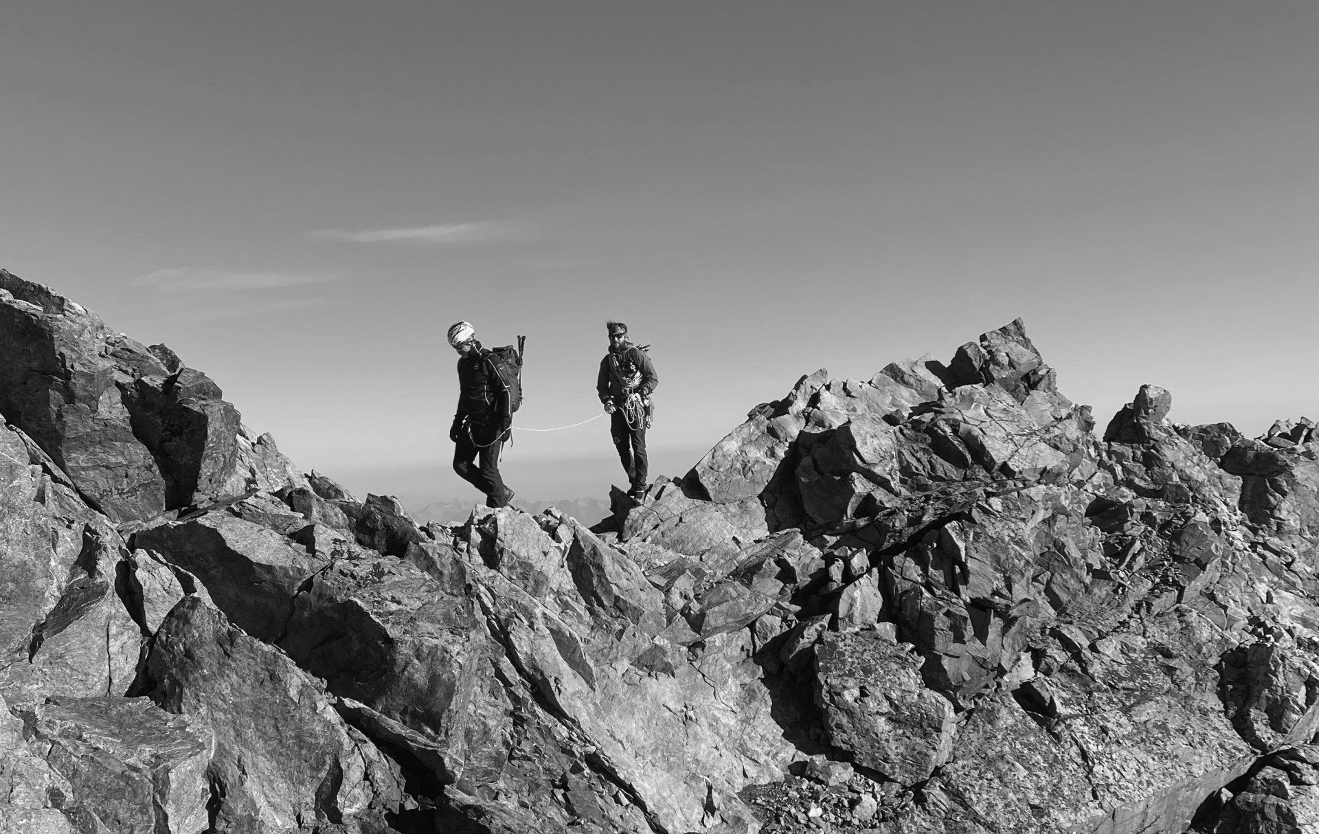 Biancograt Piz Bernina und Piz Palü