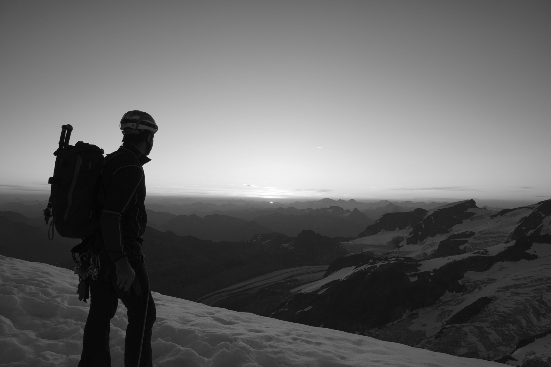 Biancograt Piz Bernina und Piz Palü