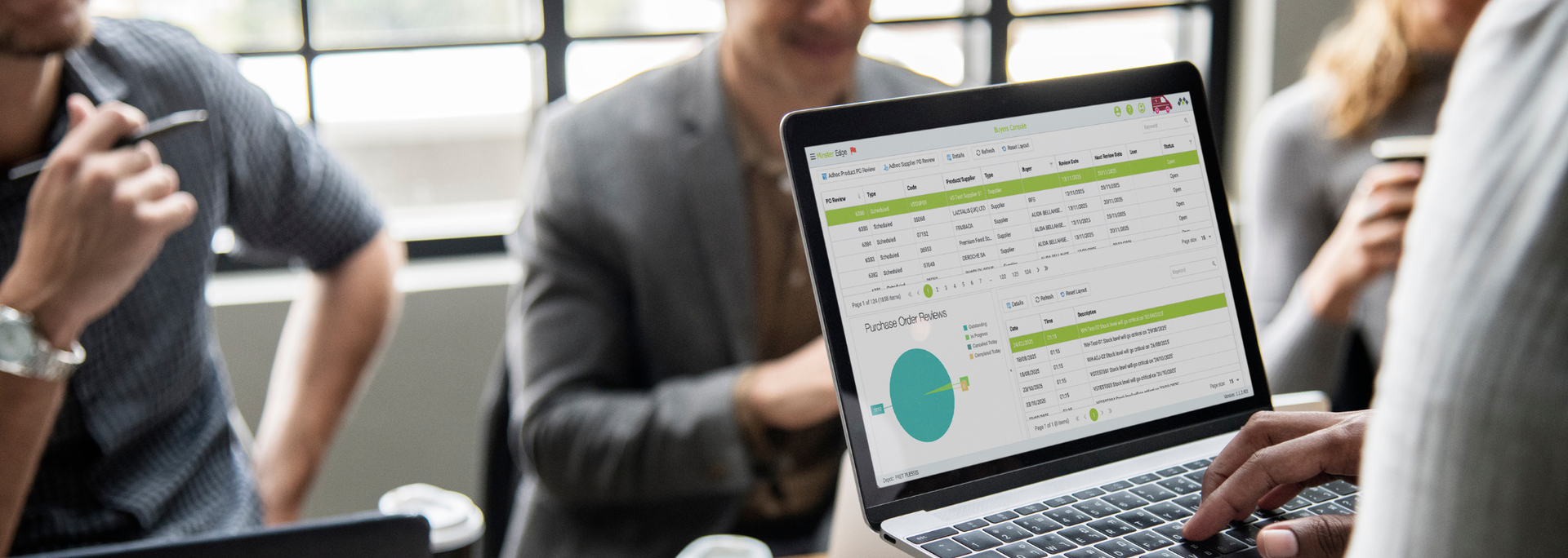 Picture of data on screen. 