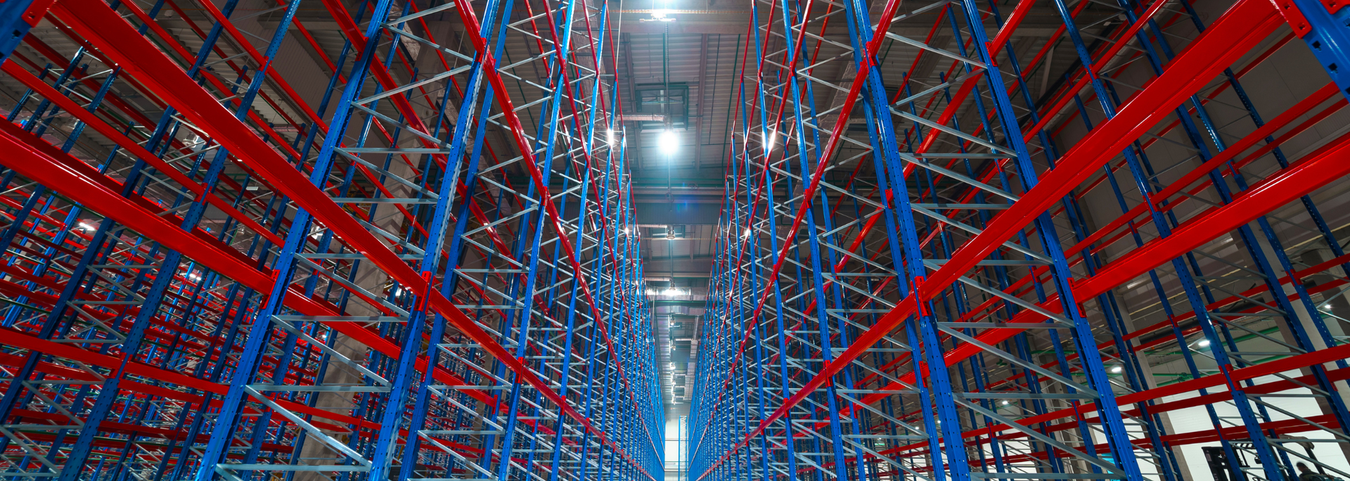 Picture of high stacking shelving. 