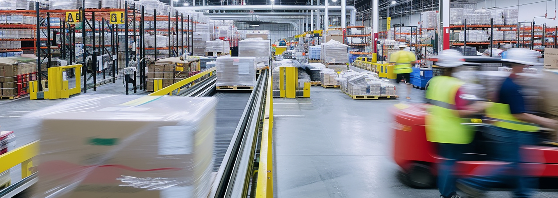 Picture of a busy warehouse. 
